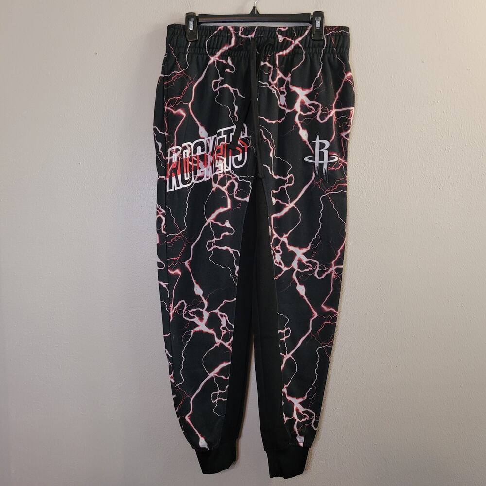 NBA Houston Rockets Youth White Lightening Lounge Sweatpants Size Large
